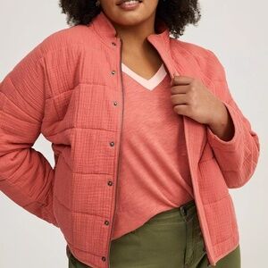 Torrid Quilted Drop Shoulder Jacket Size L/12